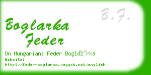 boglarka feder business card